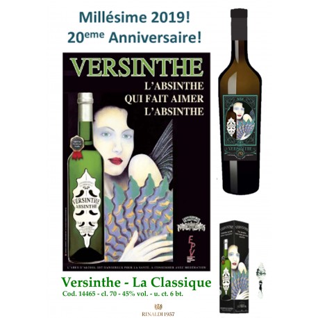 ASSENZIO VERSINTHE CLASSIQUE 45% + CUCCHIAINO "20 ANNIVERSARIRE" C.A.